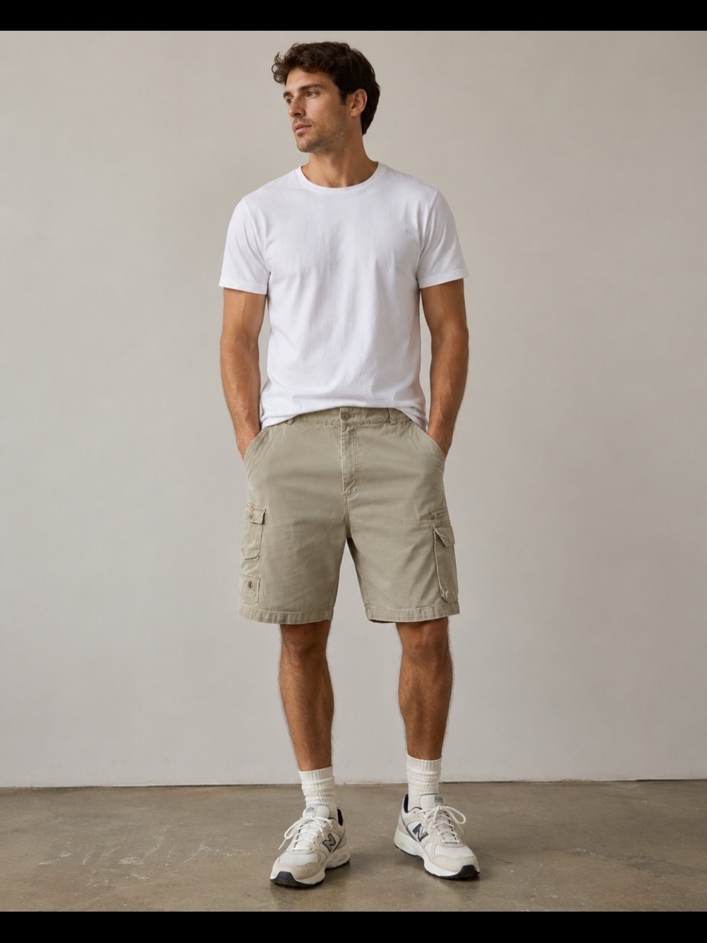 Men's Cargo Shorts in Khaki – Classic Casual Fit